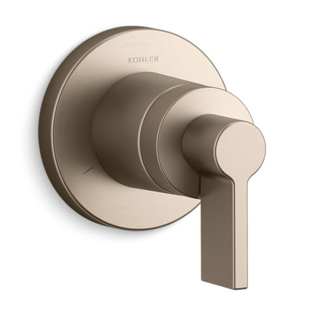 K-T78026-4-BV Components® MasterShower® transfer Valve Trim w/ Lever Handle, Vibrant Brushed Bronze
