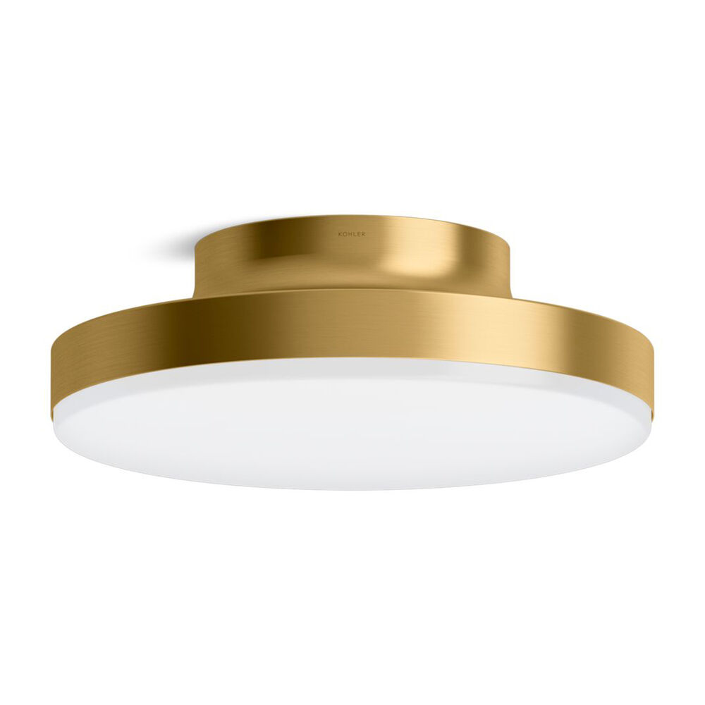 K30624-FMLED-2GL Purist® 15" Flush-Mount Light, Brushed Moderne Brass