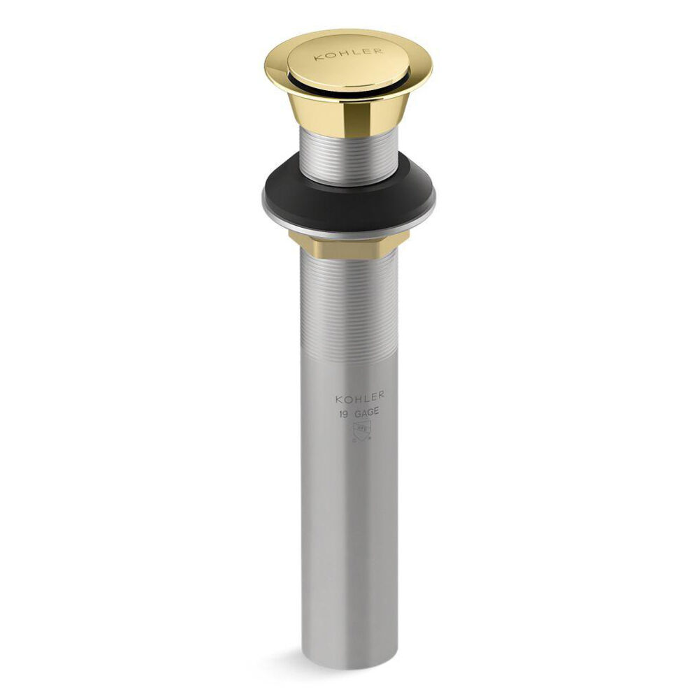Kohler® 33151-PB Clicker Drain, 1-1/4" Nominal, Metal Drain, Vibrant Polished Brass