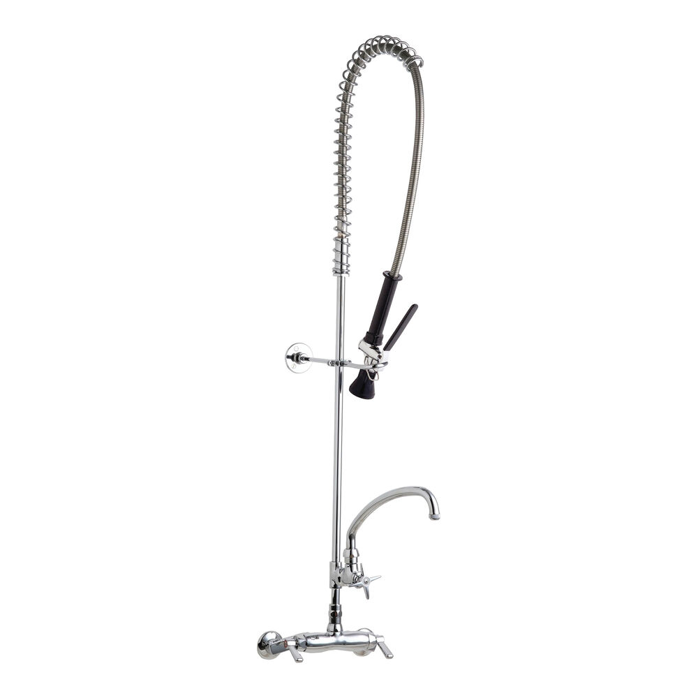 Chicago Faucet® 923-H613XKCAB Low-Flow Pre-Rinse Fitting, Commercial, 1 gpm, 3-3/8" Center, L-Type Swing Spout, Polished Chrome