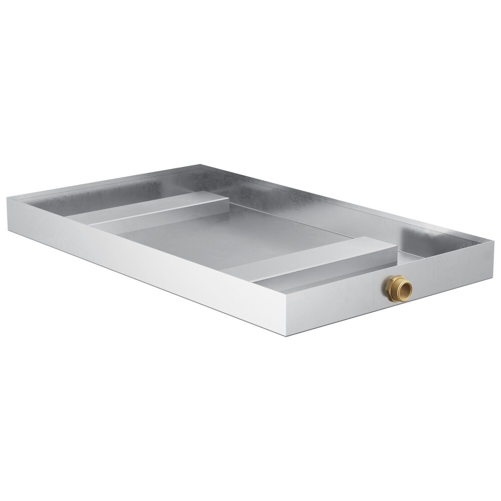 Brizo® 8GA-XAN Steam Generator Pan, For Use With Only 8GE-TSG(20-30), 3/4 inch MGHT MNPT and 1/2 inch FNPT, Galvanized Steel