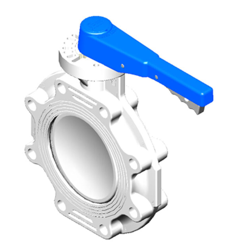 Spears® 682311-030 Pool Butterfly Valve, 3" Nominal, Flanged End Style, 150 lb, PVC Body, EPDM Softgoods