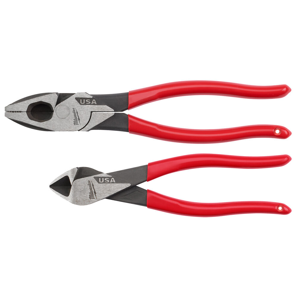 Milwaukee® Tool MT500-2 Dipped Grip Cutting Pliers Set, 2-Piece