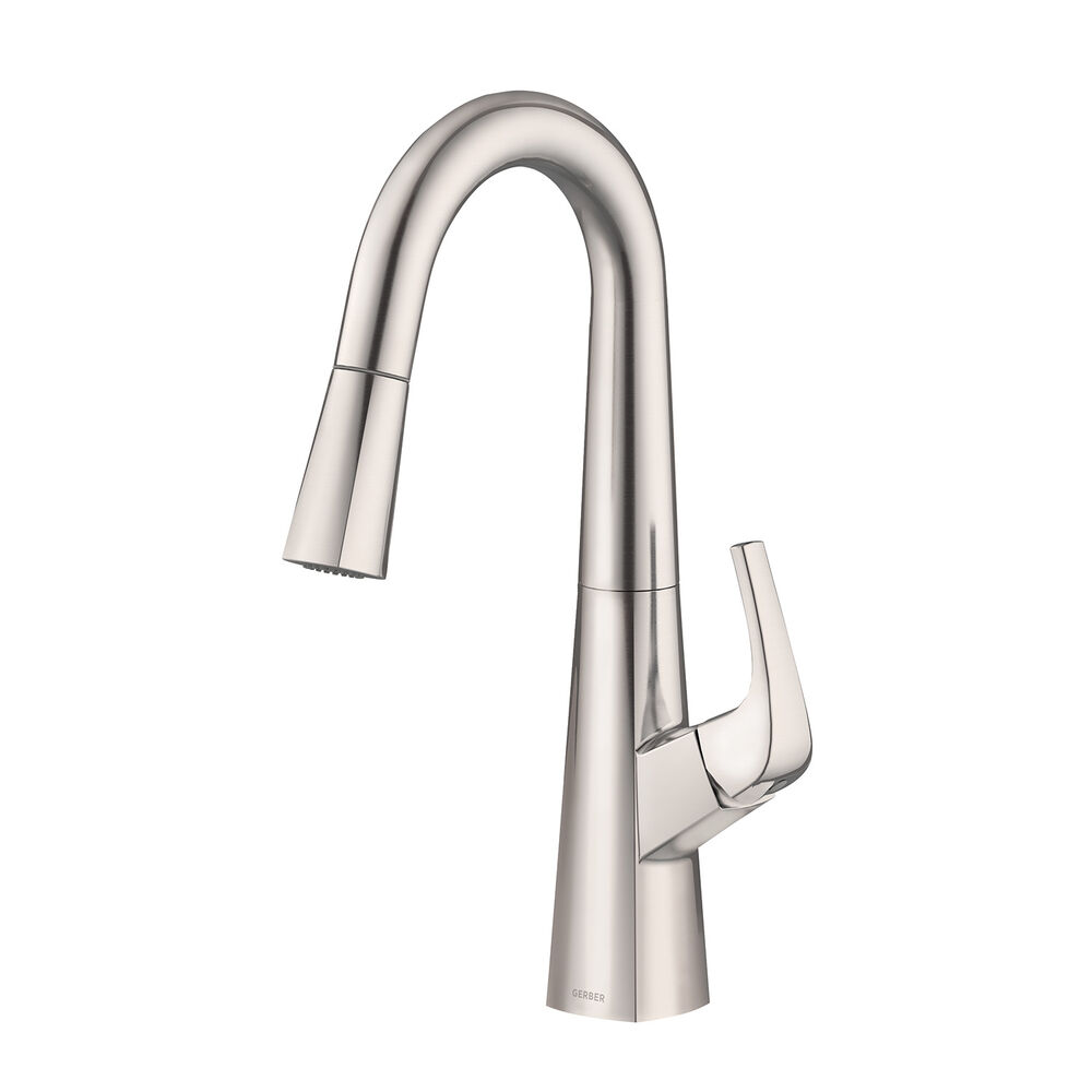 Gerber® D150518SS Vaughn® Pull-Down Prep Faucet, 1.75 gpm, Stainless Steel, 1 Handles, 1 Faucet Holes