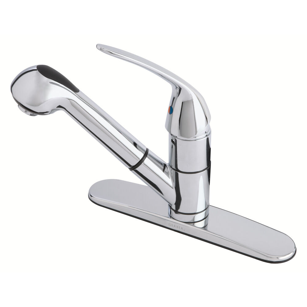 Gerber G0040545W Maxwell SE 1H Pull-Out Kitchen Faucet w/ Washerless Cartridge 1.75gpm, Chrome
