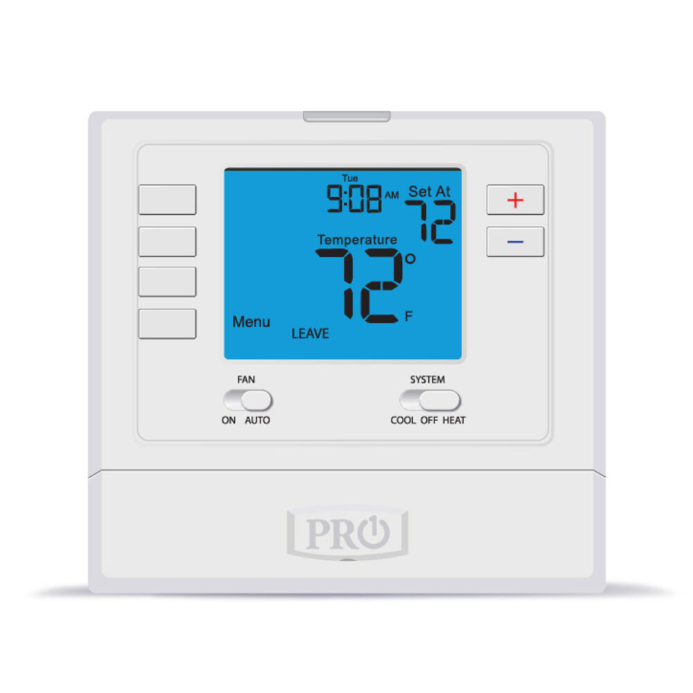 Pro1® T715 Thermostat, Programmable Thermostat, 41 to 95 deg F Control, 0.2 to 2 deg F Differential, 5-1-1 Days Programs per Week, RH, RC, C, Y, Y2, W, W2, G, O, B Terminal