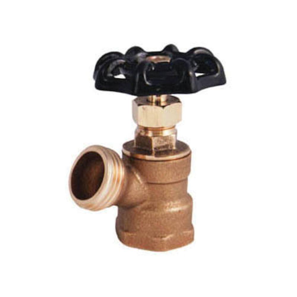 LEGEND 107-154 T-522 Boiler Drain Valve, 1/2 in, FNPTxGarden Hose Thread, 125 psi CWP, Brass Body, Import