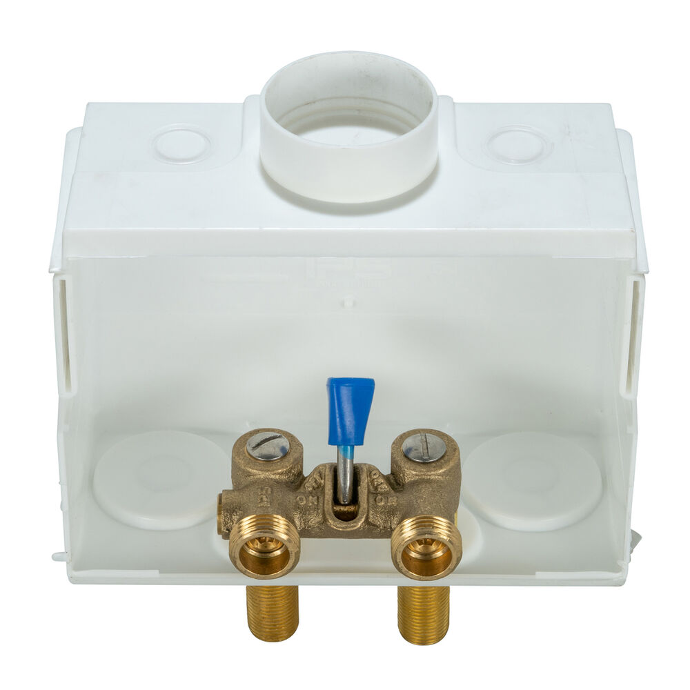 Water-Tite DU-ALL™ 85630 Dual Drain Washing Machine Outlet Box w/ Single Lever Valve