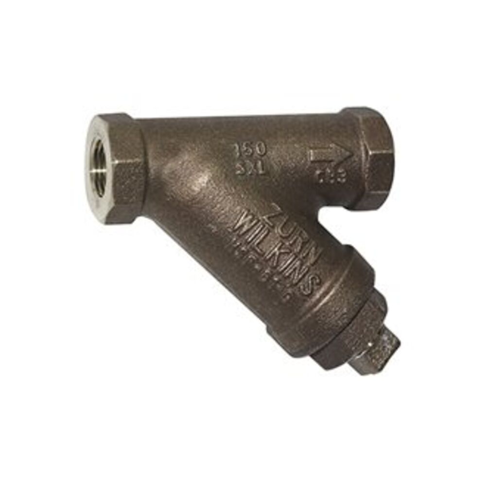 34-SXLC Zurn® Wilkins 3/4" Wye Strainer w/ #20 Mesh Strainer Screen, 3-7/8" OAL, Solder, Cast Bronze