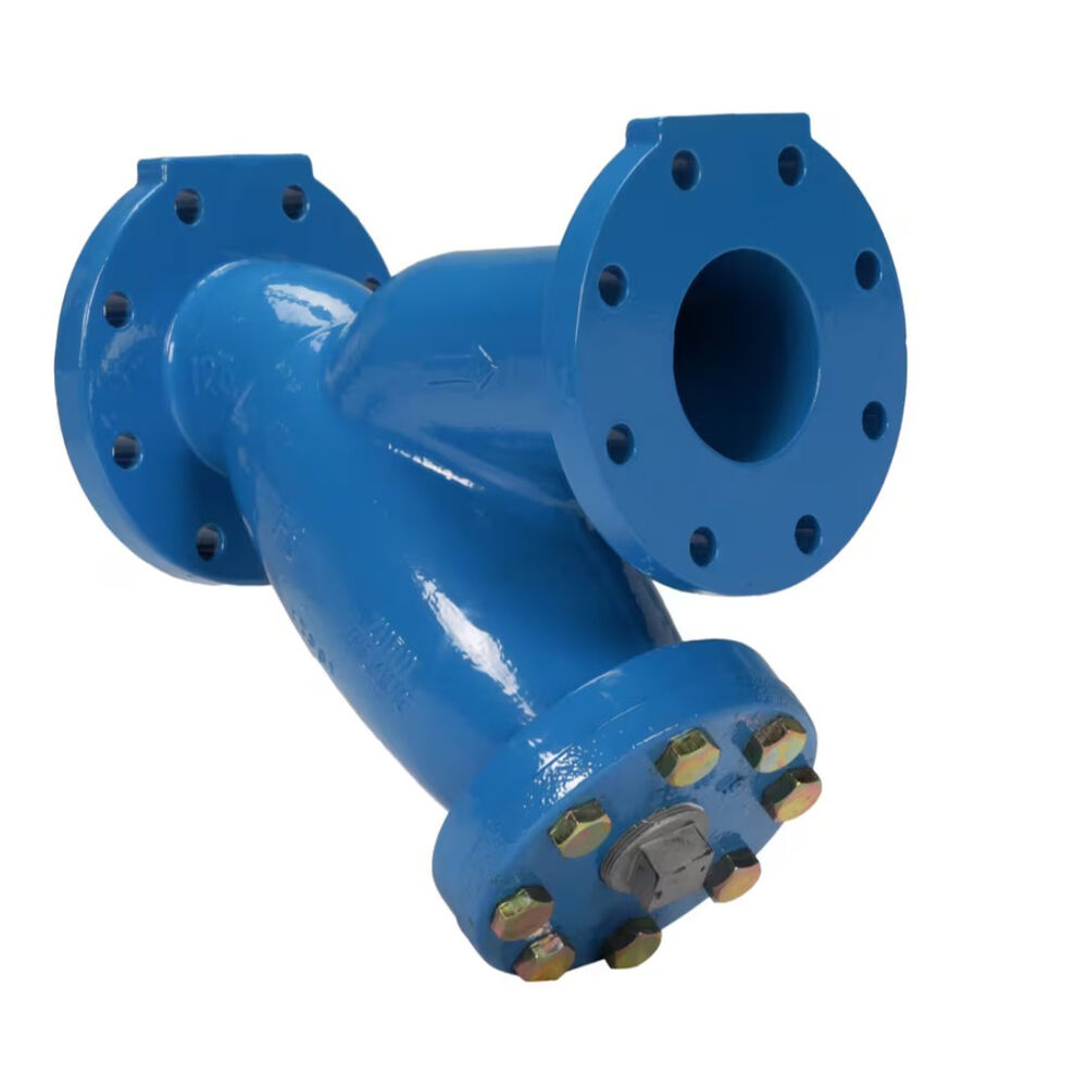 3-FSC-DOM Zurn® Wilkins 3" Wye Strainer w/ #28 Mesh Strainer Screen, 10-1/2" OAL, Flange, Ductile Iron