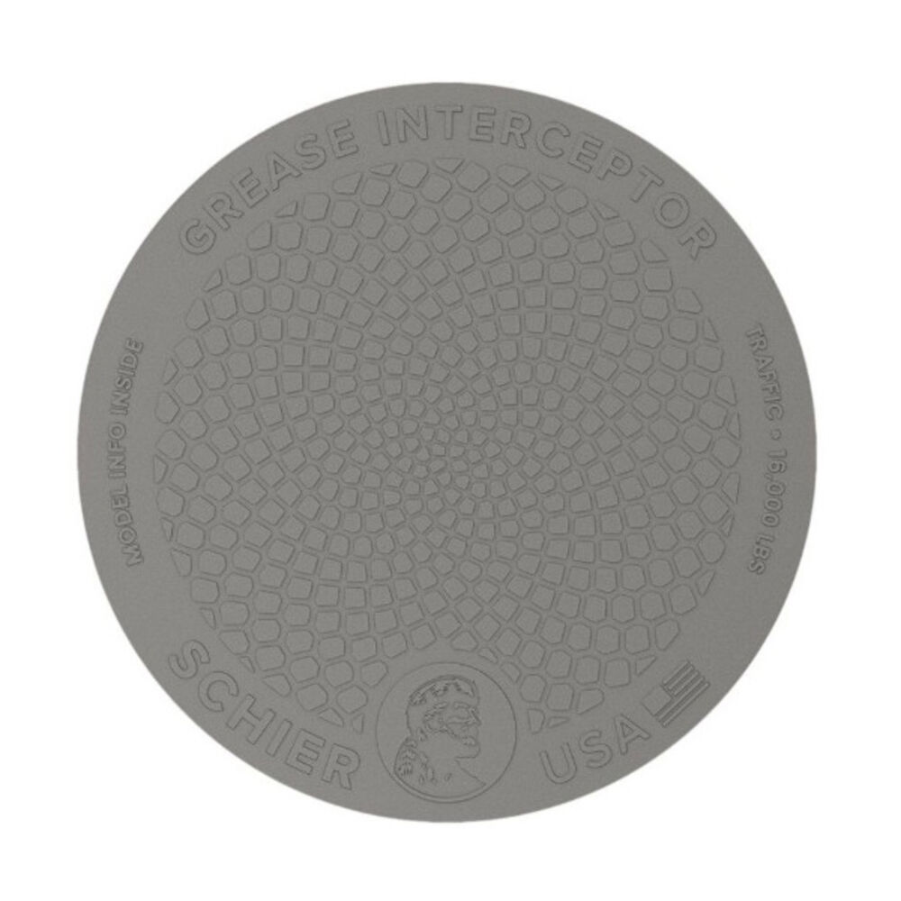 Schier T24GI Traffic Rated Round Cover, 24" Dia, Cast Iron