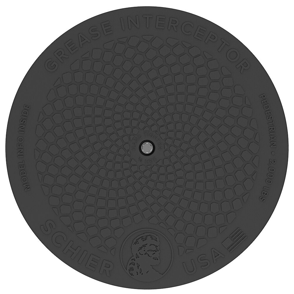 Schier P24GI Pedestrian Rated Round Cover, Polyethylene