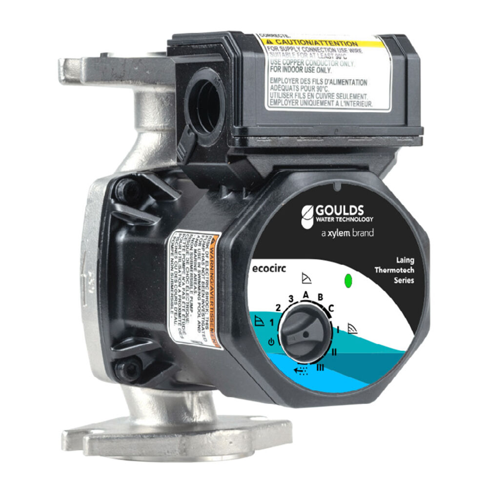 Goulds Laing Theromotech Series ecocirc® 60B0G1031 20-18 Recirculating Pump, Stainless Steel, Flanged