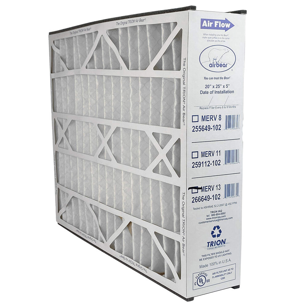 Trion 266649-102 Air Bear Filter,  Pleated, 20x25x5, MERV 13