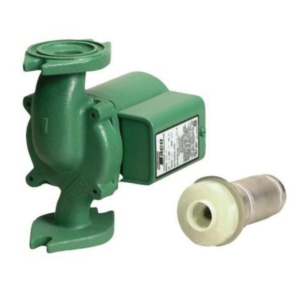 Taco® 008-F6 008 Cast Iron Cartridge Circulator Pump, 14 gpm, 3/4 to 1-1/2" Inlet & Outlet, 1 Phase , 1/25 hp, Cast Iron