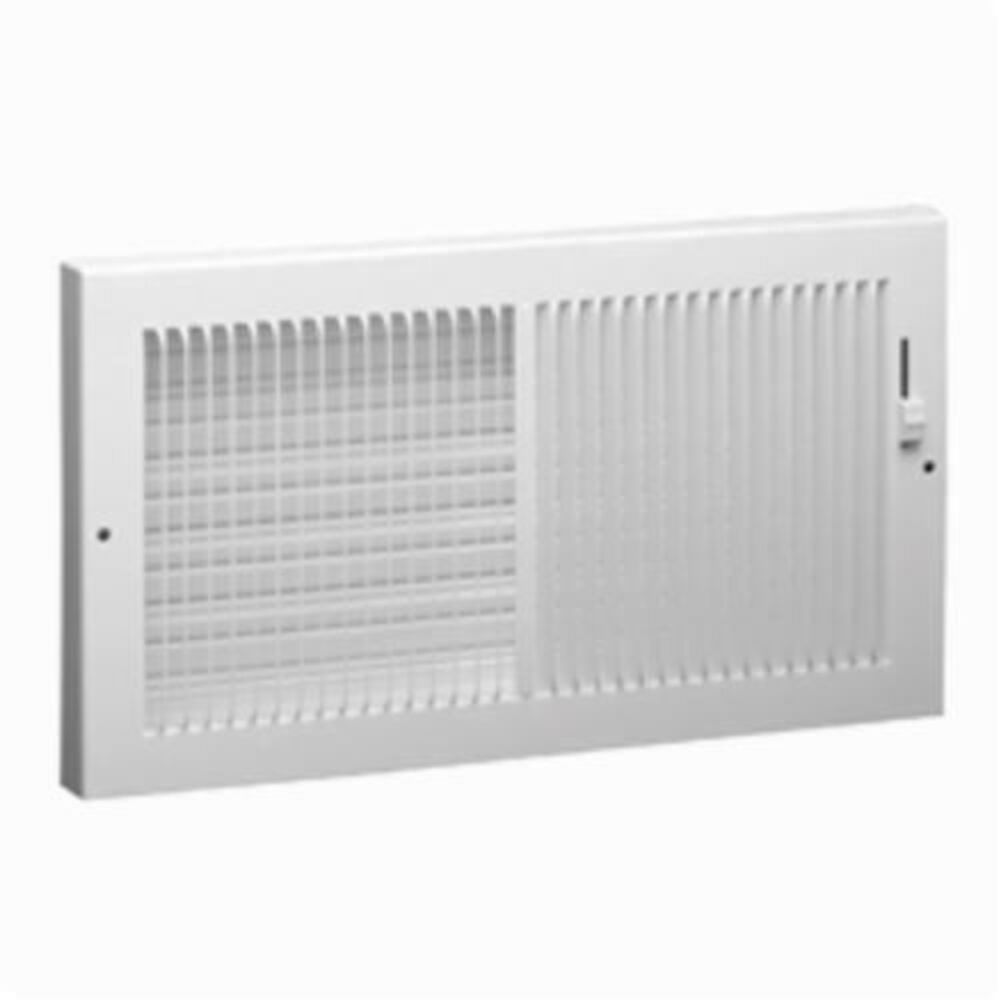 Hart & Cooley® 664 10x6 W Baseboard Register, 10x6 in, Steel, Bright White Enamel, Domestic