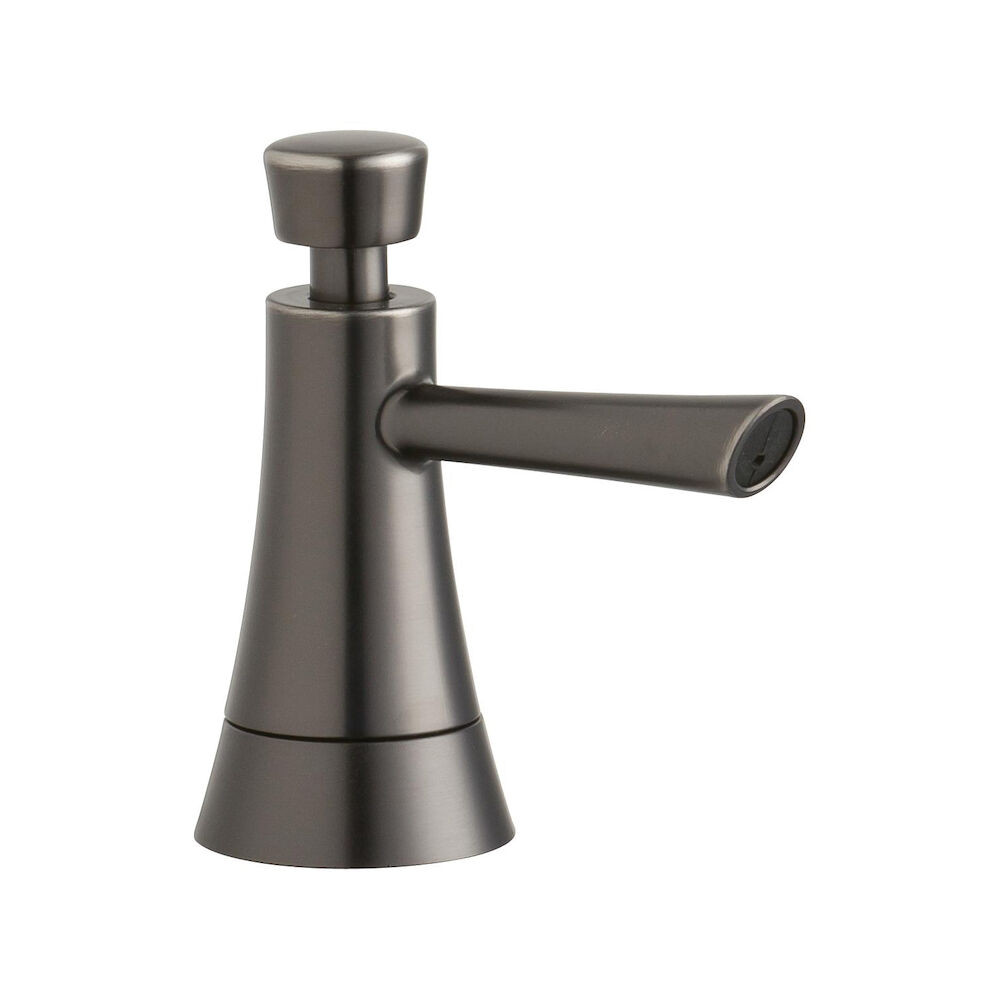 LK320AS Soap/Lotion Dispenser, 16 oz Bottle, 4-3/4" OAL, Deck Mount, Brass, Import