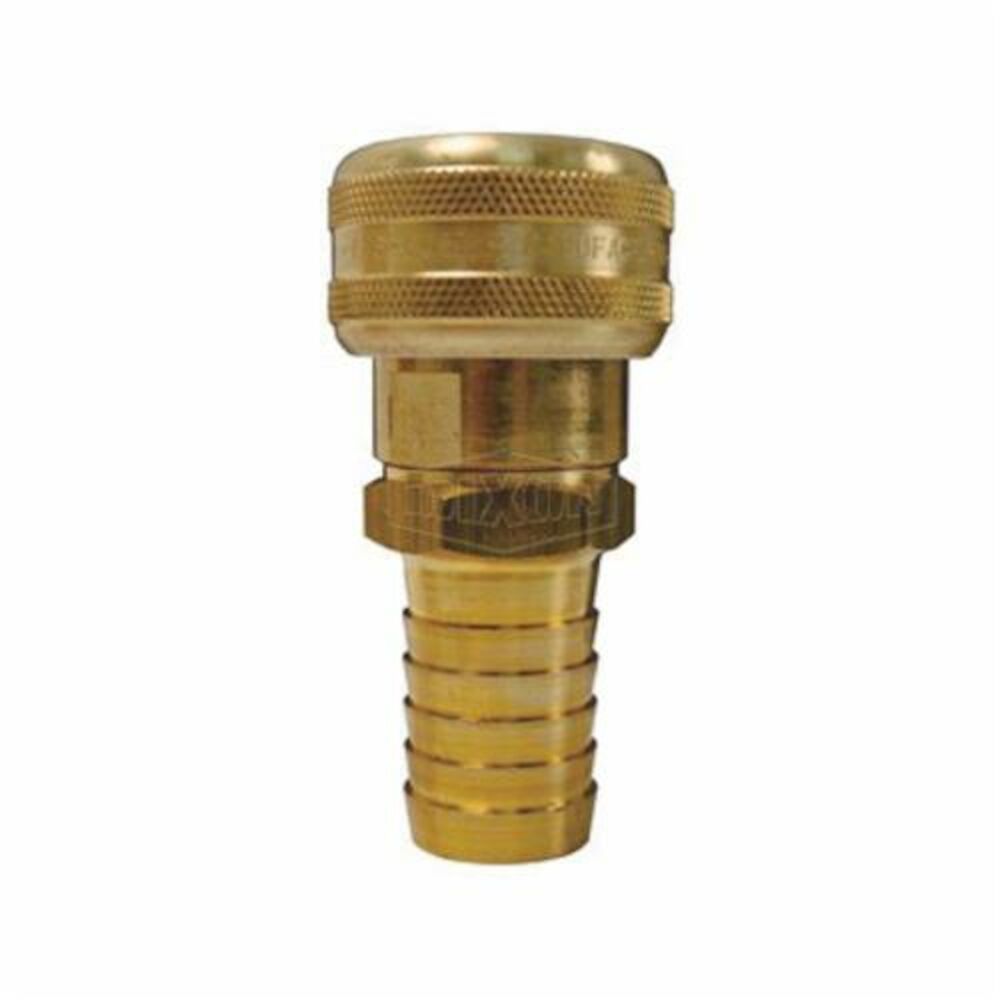 Dixon® DC2044 Air Chief Industrial Quick Disconnect Coupler, 3/8x1/4 in, Quick Disconnect CouplerxHose Barb, Brass, Domestic
