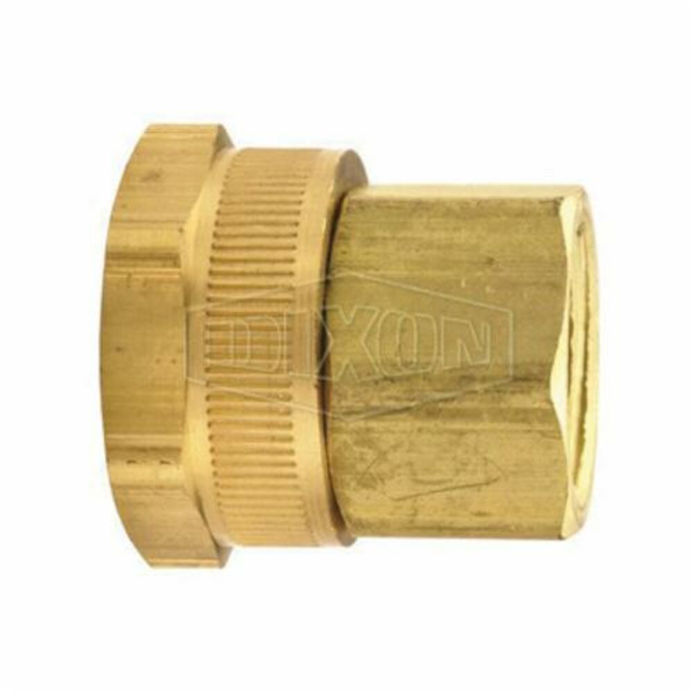 Dixon® 5021212C Adapter, 3/4-11-1/2x3/4-14, Garden Hose ThreadxFNPT, Brass, Domestic