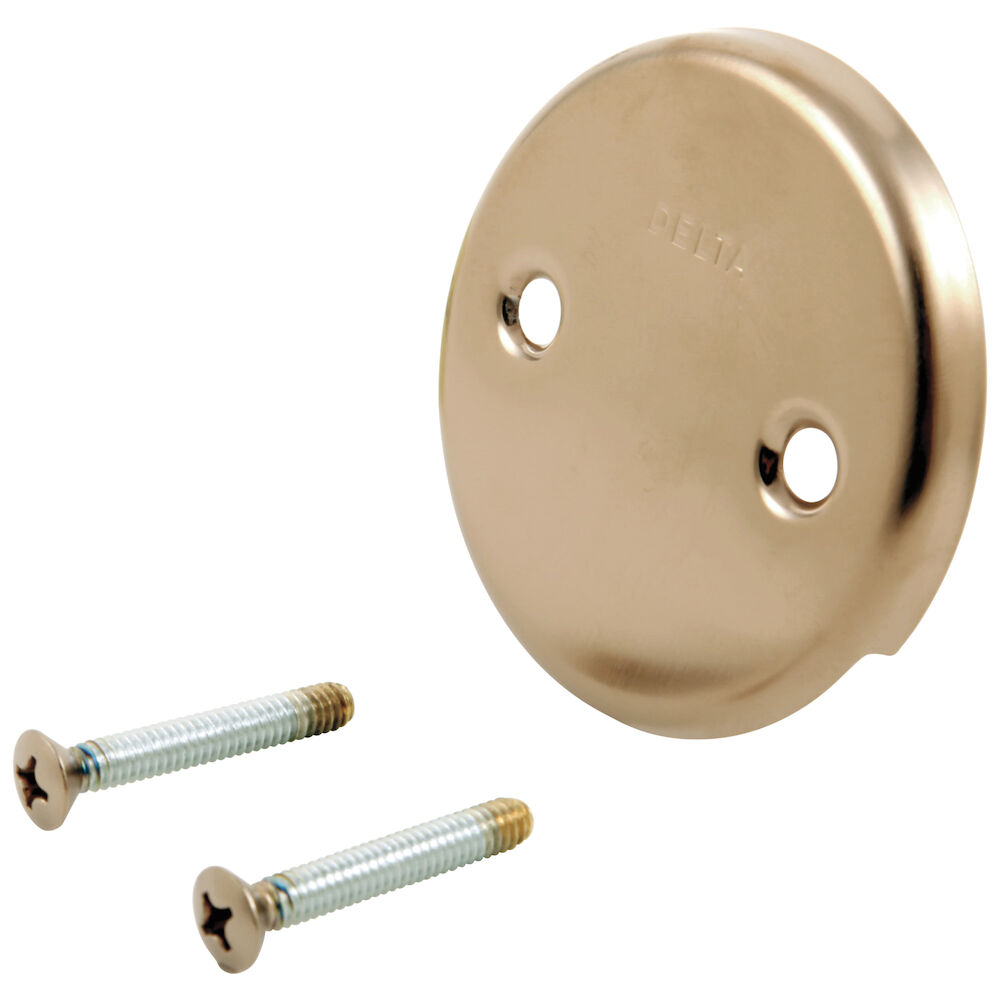 DeltaOverflow Plate & Screws - No Trip Lever, Champagne Bronze