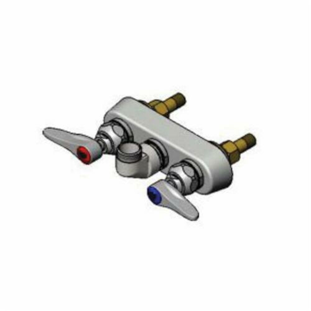T & S B-1115-LN Workboard Mixing Faucet With Less Nozzle, 8.72 gpm, Chrome Plated, 2 Handles, Commercial