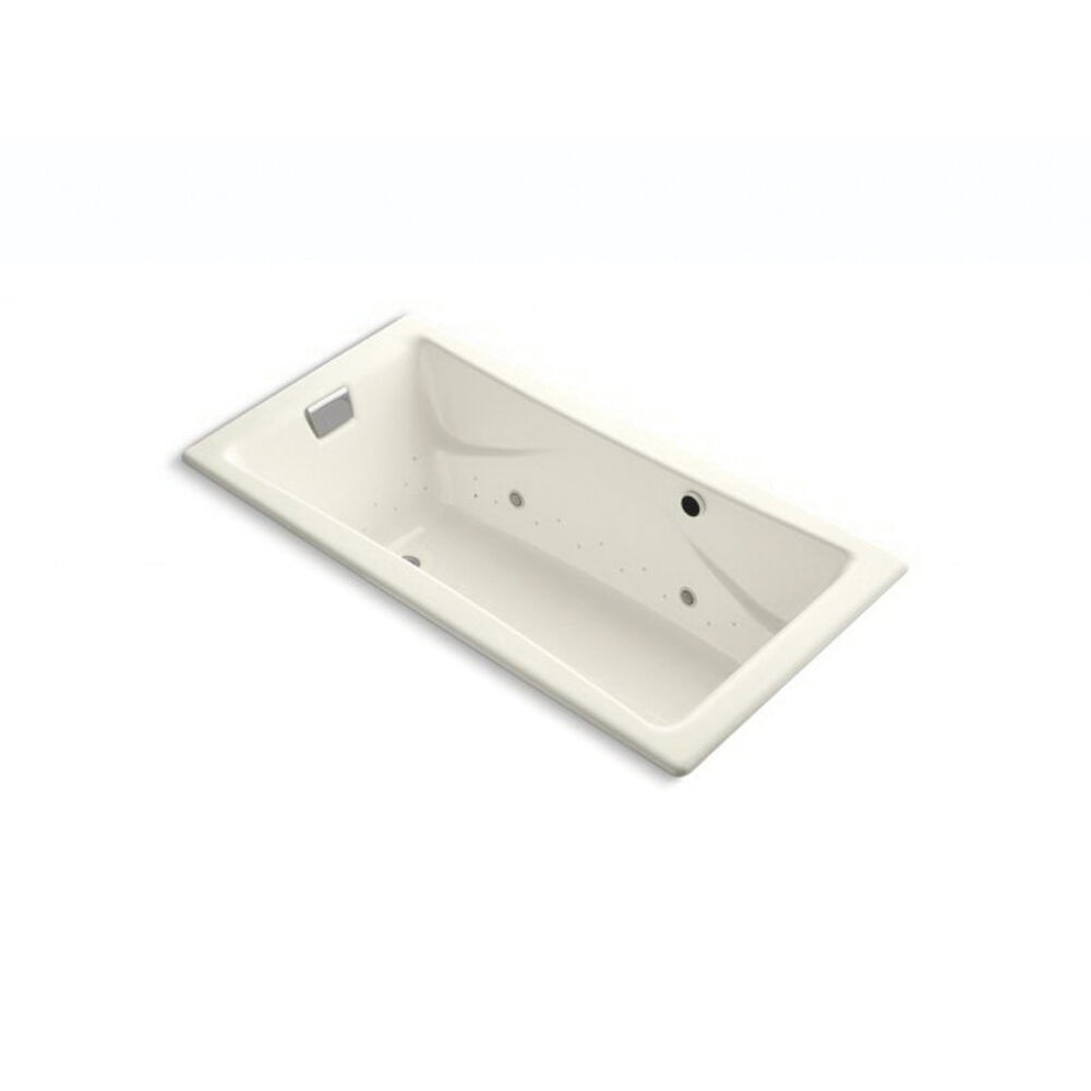 865-GC96-96 Tea-for-Two® Bathtub with Biscuit Airjet, Rectangular, 72 in L x 36 in W, End Drain, Biscuit