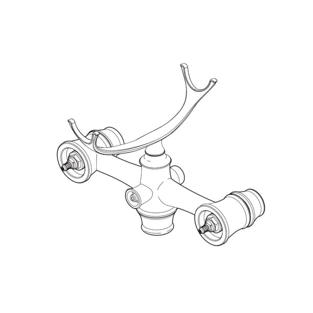 Brizo Brizo Traditional Two-Handle Freestanding Tub Filler Body Assembly Trim - Less Handles, Luxe Nickel