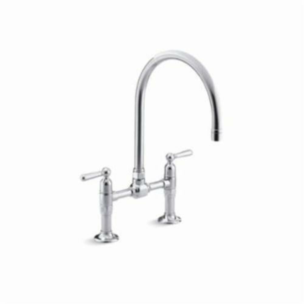 7337-4-S HiRise™ Kitchen Sink Faucet, 1.8 gpm, 2 Handles, Polished Stainless Steel