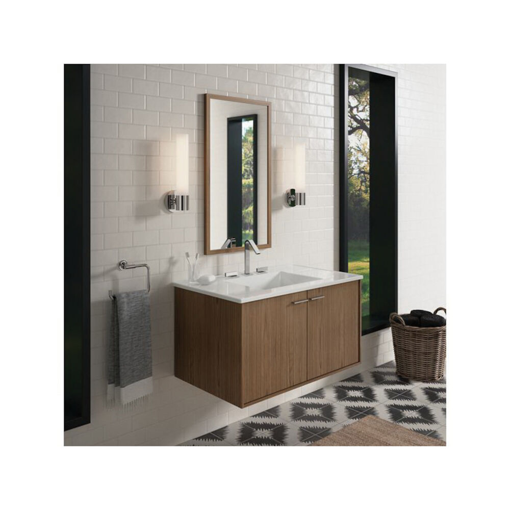 99542-1WM Jute® Bathroom Vanity Cabinet, 19-1/2 in OAHx36 in OAWx21-7/8 in OAD, Wall Mount, Walnut Flax Cabinet