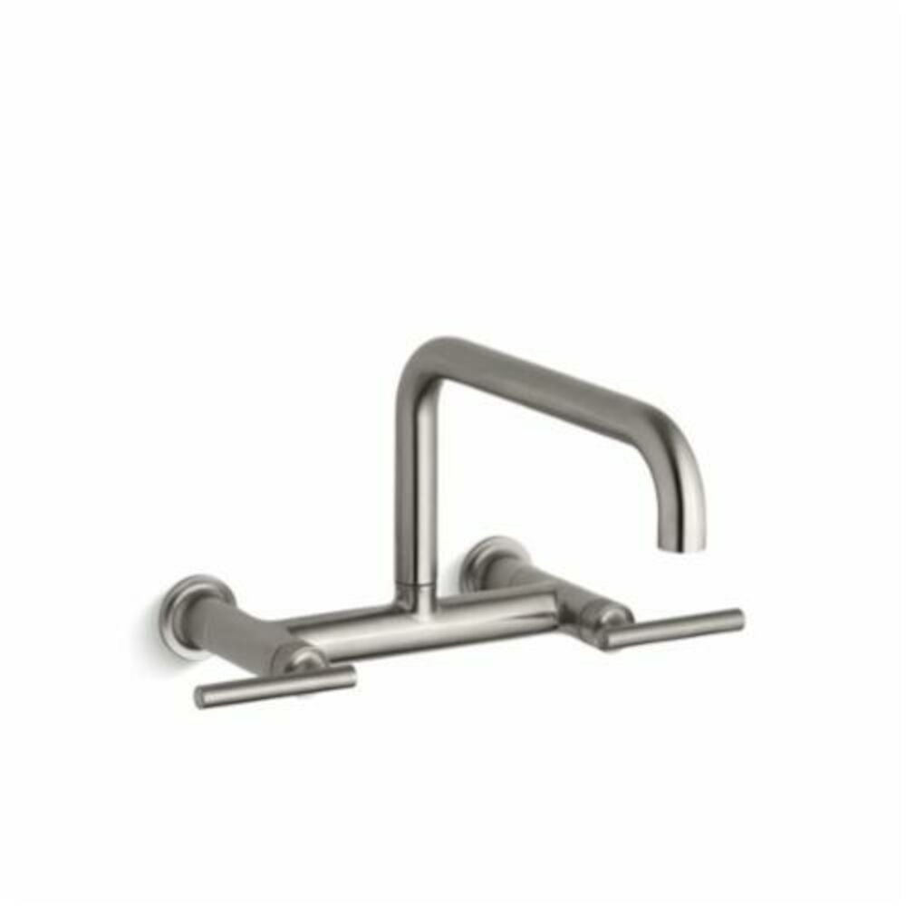Kohler® 7549-4-VS Purist® Bridge Faucet, 1.8 gpm, 8" Center, Vibrant® Stainless Steel, 2 Handles