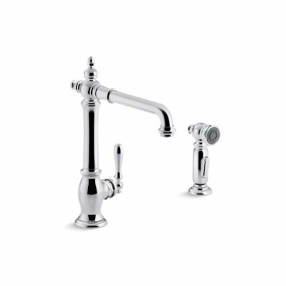 Kohler® 99265-CP Artifacts® Kitchen Sink Faucet With 2-Function Side Spray, 1.8 gpm, Polished Chrome, 1 Handle