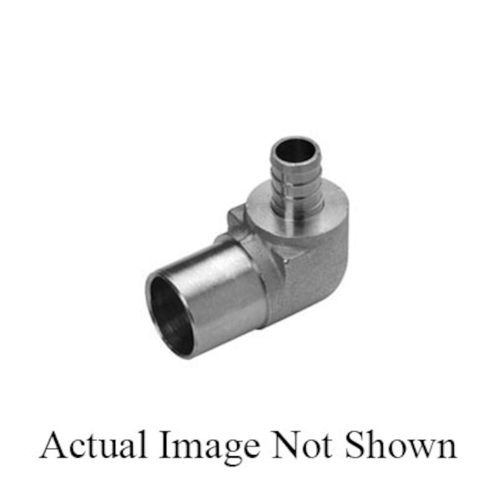 Zurn PEX® QQE775GX Crimp Baseboard Elbow, 3/4 in, Female CxBarb, Brass