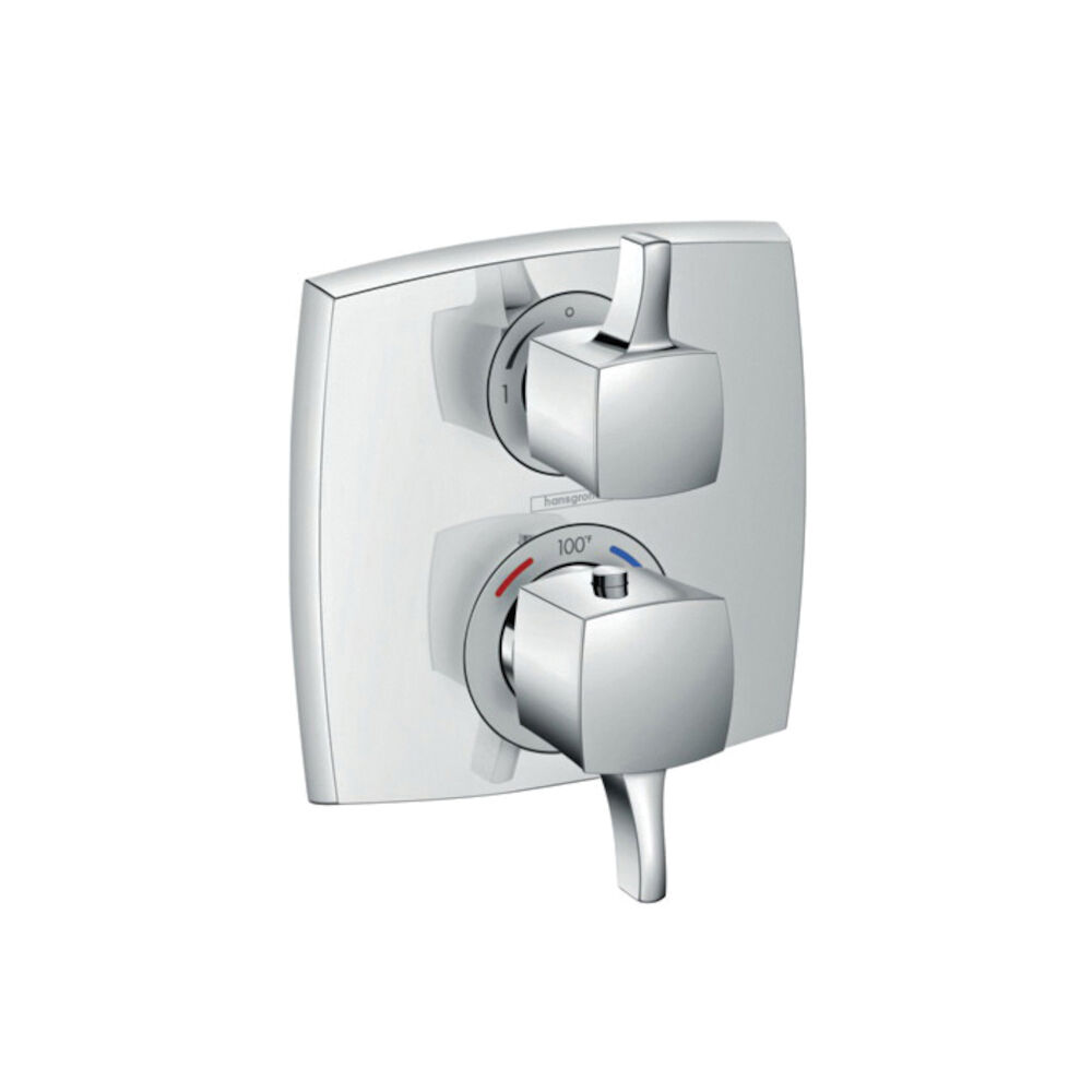 15727001 Ecostat Classic Square Thermostatic Trim With Volume Control, Chrome Plated