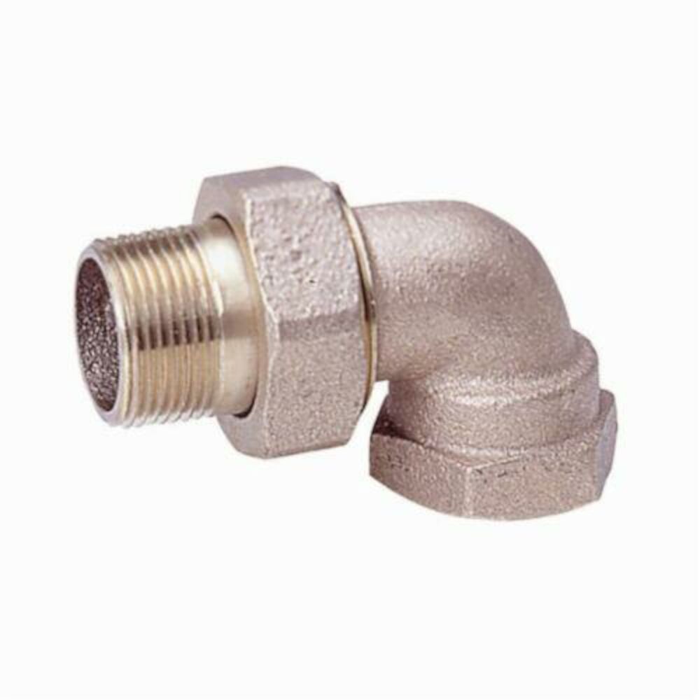 WATTS® 0067460 UL Series, UL-1-IPS Elbow, 1/2 in, FNPTxMale Union, 15 psi, Bronze