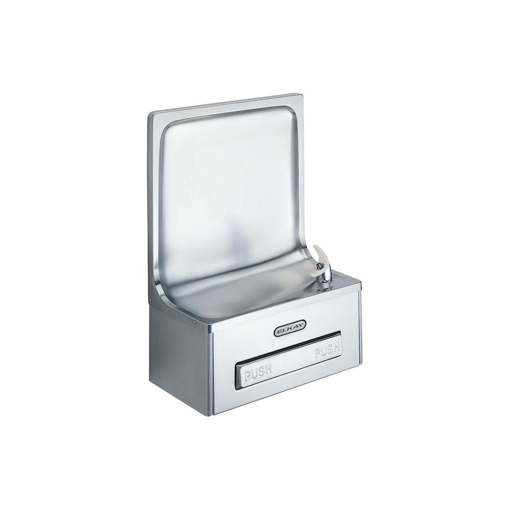 EDFP19C Non-Filtered Drinking Fountain, Push Bar Operation, Non-Refrigerated Chilling, 3/8 in OD Copper Tube Connection, Domestic
