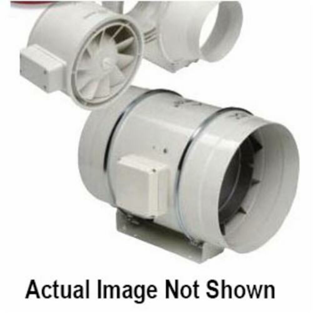 S&P TD-200 Inline Mixed Flow Duct Fan, 120 V, 8" Dia Duct, Die Cast Aluminum Housing, Domestic