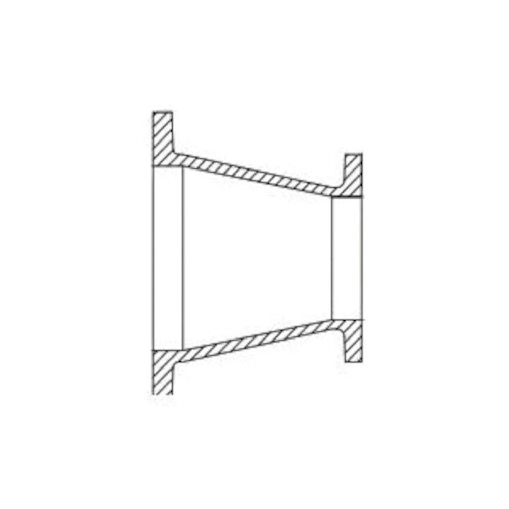 TYLER UNION® 127963 Concentric Reducer, 4x3 in, Flange, Ductile Iron, Domestic
