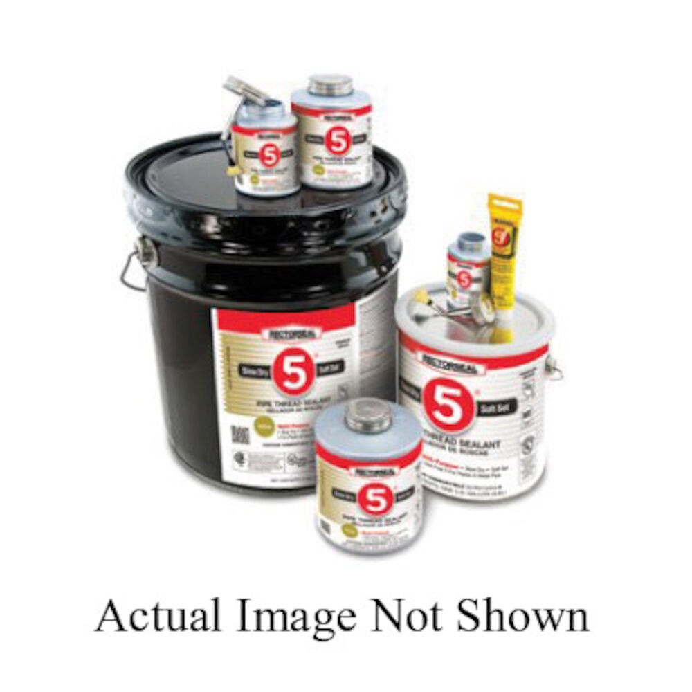 RectorSeal® No. 5® 25631 Premium Multi-Purpose Pipe Thread Sealant, 0.5 pt Can, Paste, Yellow, 1.38