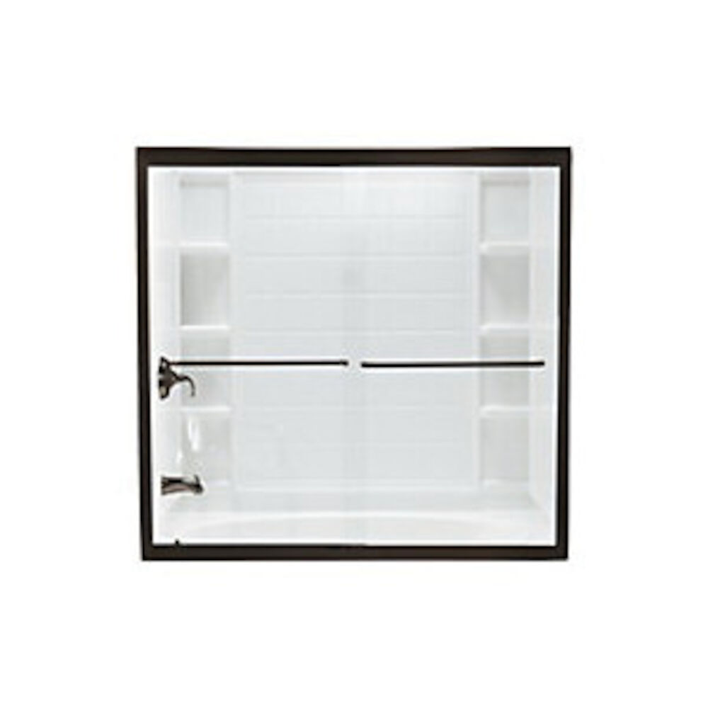 5405-59DR-G05 Sliding Bath Door, Frameless Frame, Tempered Glass, Deep Bronze