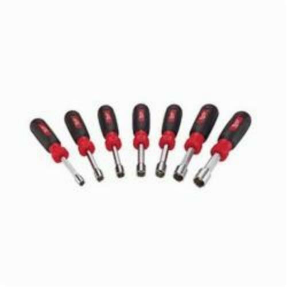 Milwaukee® Tool 48-22-2507 HollowCore™ Nut Driver Set, 7 Pieces, Steel, Chrome Plated