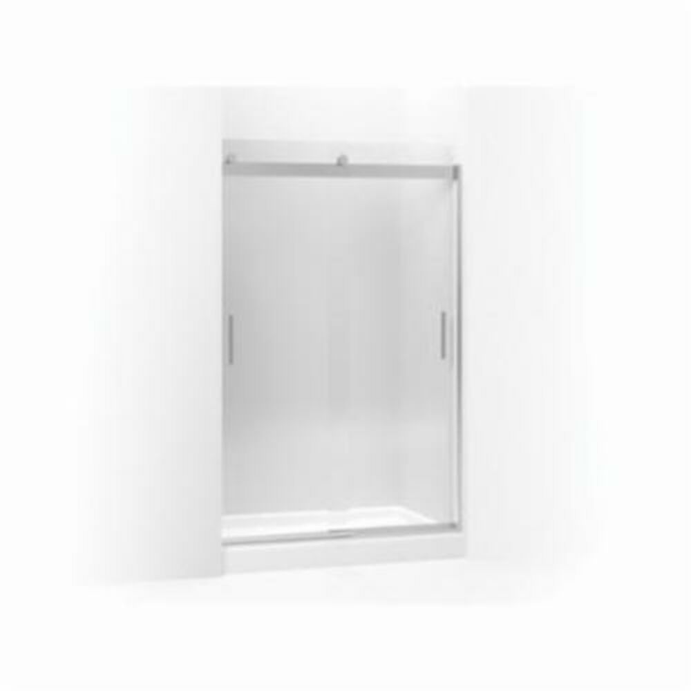 Kohler® 706008-L-SH Sliding Shower Door, Frameless Frame, Tempered Crystal Clear Glass, Bright Silver
