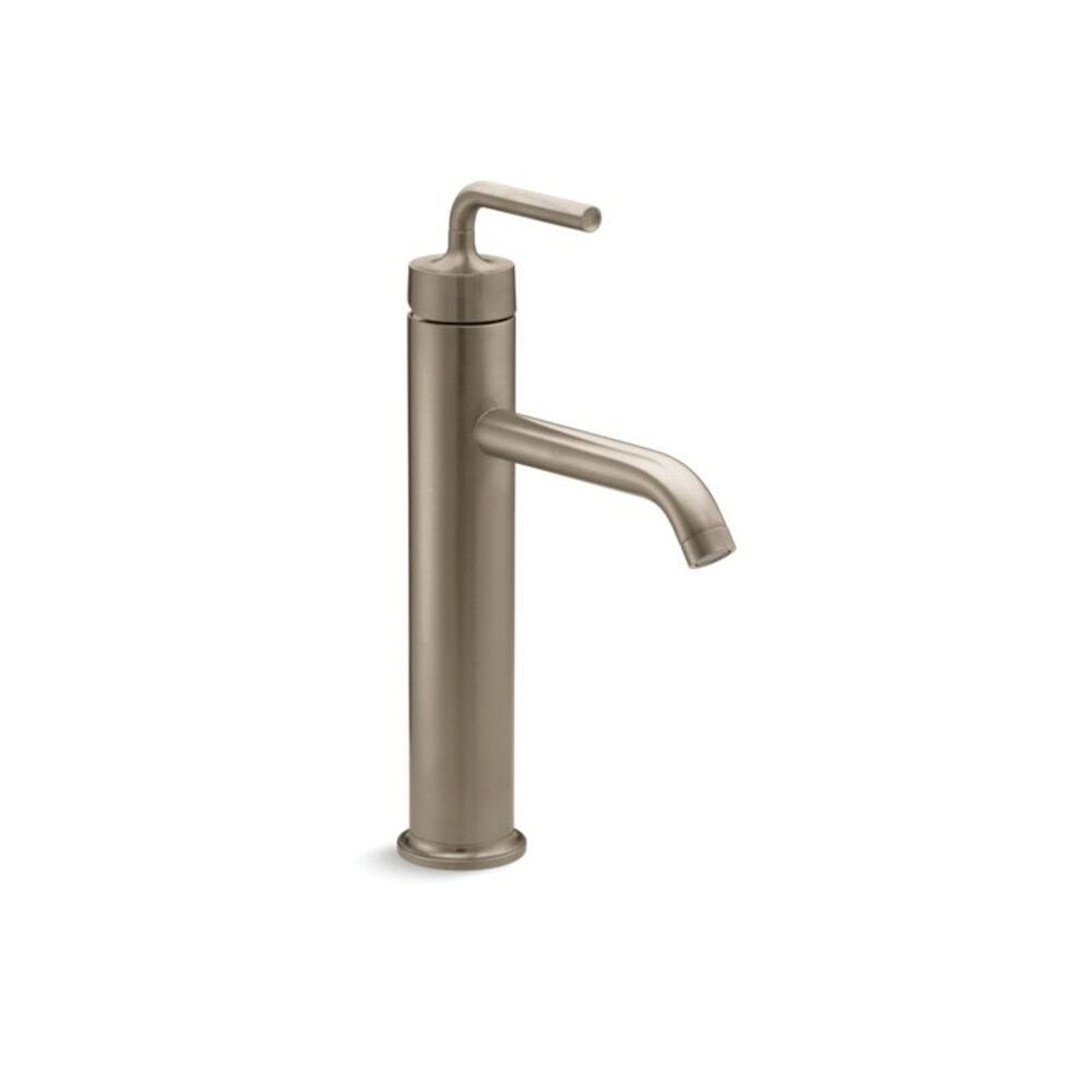 Kohler® 14404-4A-BV Bathroom Vessel Sink Faucet, Purist®, 6-1/2" H Spout, 1 Handle, Vibrant® Brushed Bronze