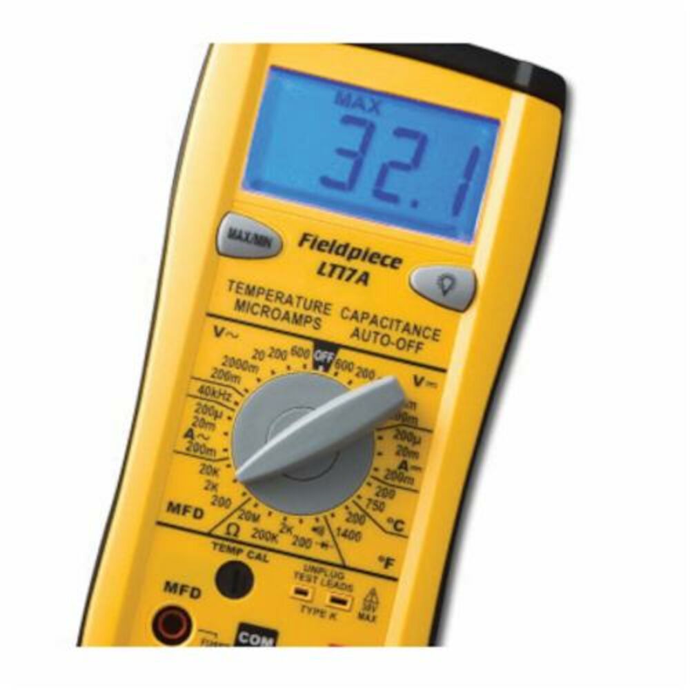 Fieldpiece LT17A Classic Digital Multimeter, 600 V/VDC, 400 A, 40 mOhm, LCD Display