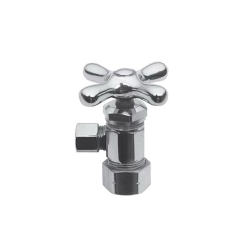 Newport Brass® 403X/26 Angle Valve, 1/2x3/8 in, CompressionxOD Compression, Solid Brass Body