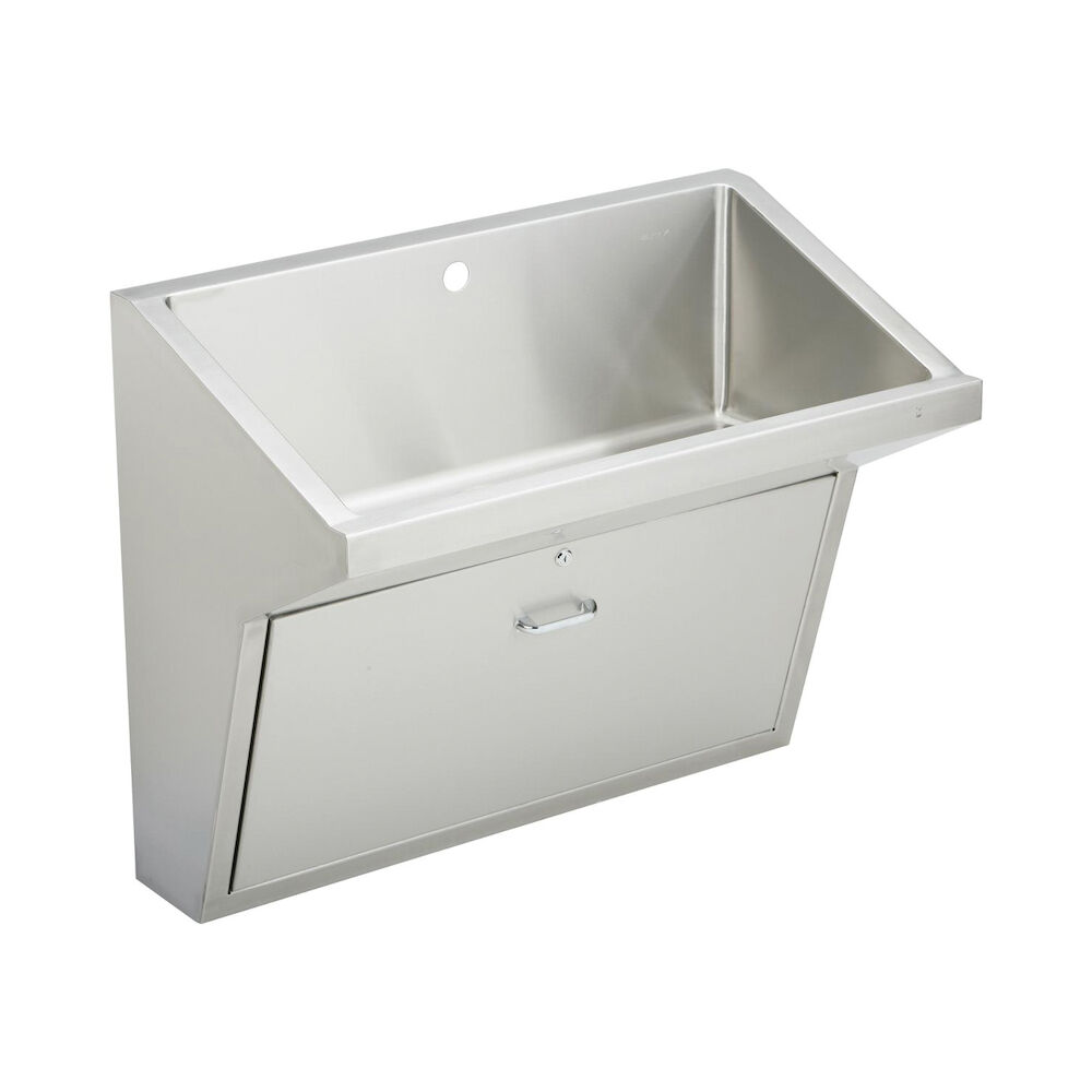 EWSFAD136201 Surgeons Scrub Sink, Rectangular, 16-13/16" Wx30" H, Wall Mount, 304 Stainless Steel, Buffed Satin