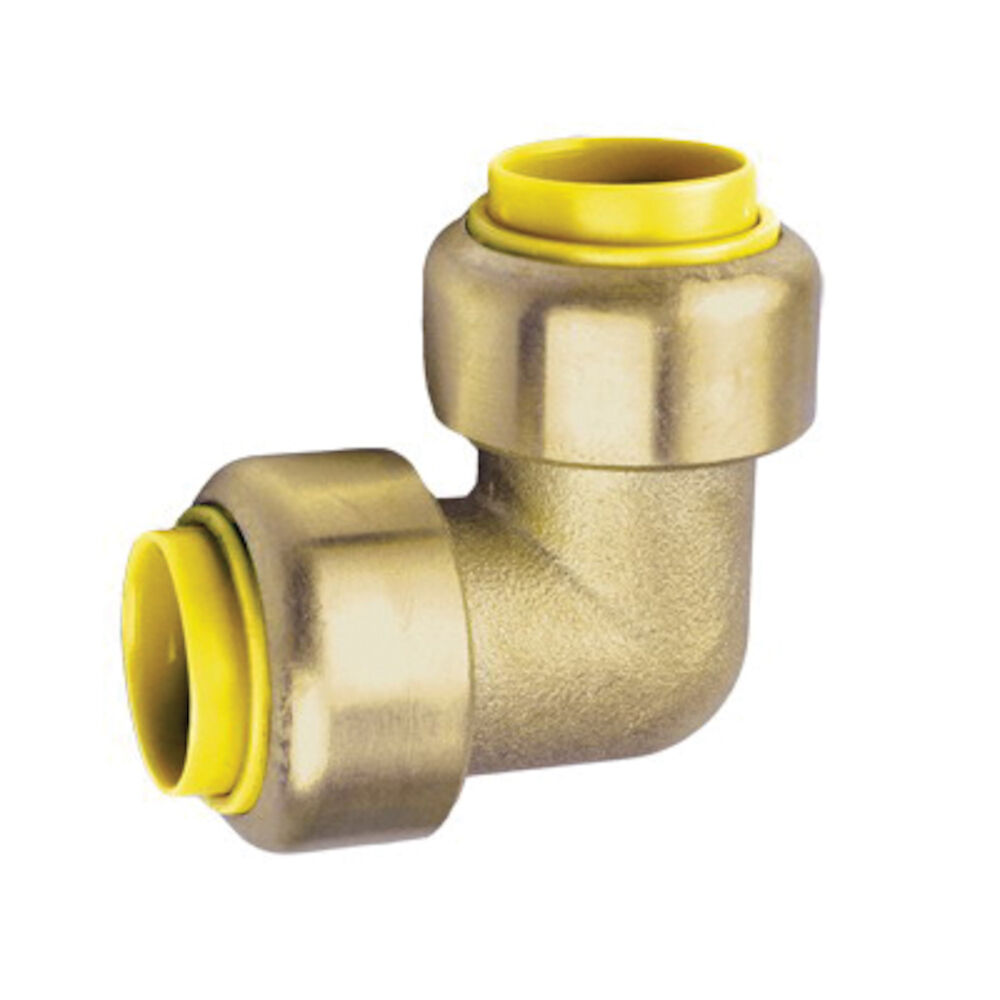 Webstone Pro-Connect ProPush™ 26402 90 deg Elbow, 1/2 in, Push, Brass, Import