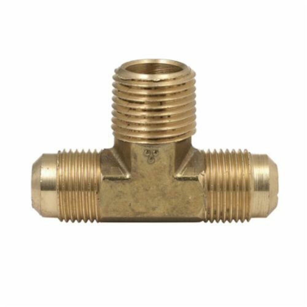 BrassCraft® 145 Series Flare Male Tee Adaptor, OD Tube x OD Tube x MNPT, Brass