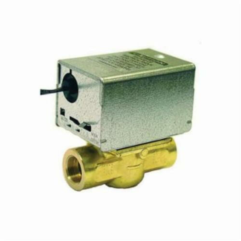 Honeywell V4043A1689/U 2-Way Straight-Through Zone Valve, 1/2 in, NPT, 125 psi Static, 3.5 Cv, 120 V, Import