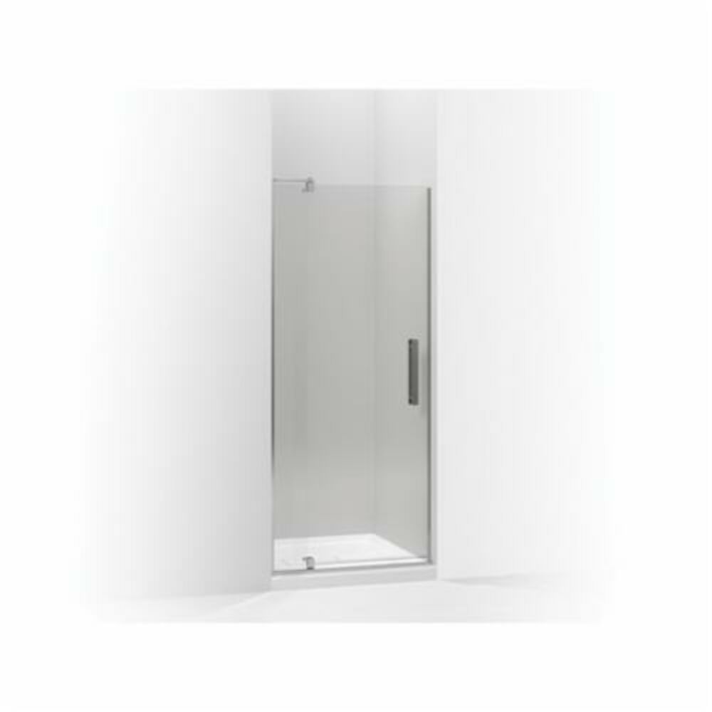 Kohler® 707501-L-SHP Revel™ Pivot Shower Door, Crystal Clear Glass with Bright Polished Silver Frame