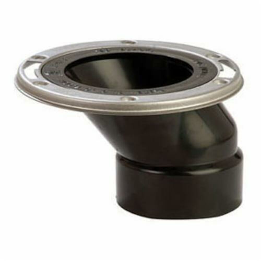 DropKick™ 889-AOMPK 4x3" Pipe Offset Closet Flange, 4" IDx7" OD, ABS